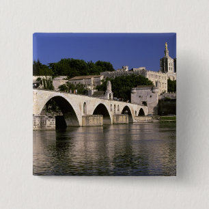 Europe, France, Provence, Avignon. Palais des 2 Inch Square Button