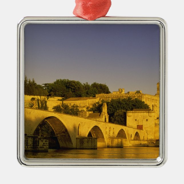 Europe, France, Provence, Avignon. Pont St, 2 Metal Ornament (Front)