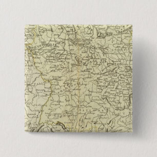 Europe, Germany, Austria 2 Inch Square Button
