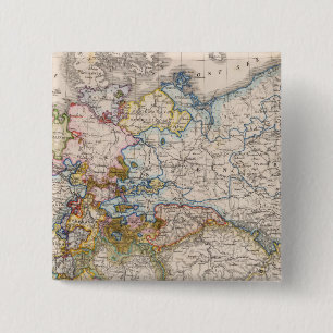 Europe, Germany, Austria 2 Inch Square Button