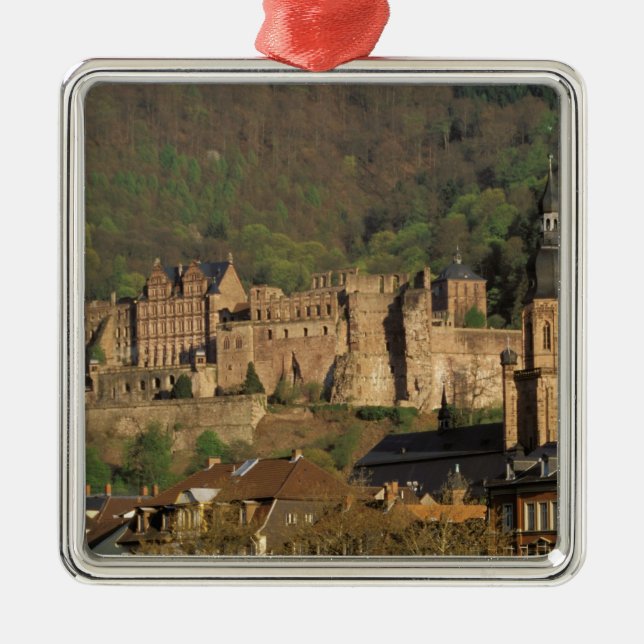 Europe, Germany, Heidelberg. Castle Metal Ornament (Front)