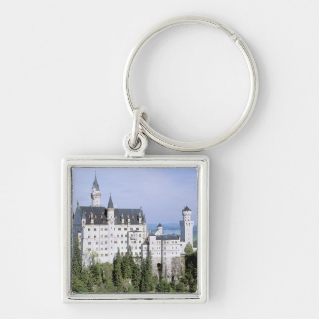 Europe, Germany, Neuschwanstein Castle, built Keychain (Front)