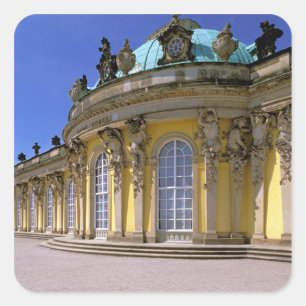 Europe, Germany, Potsdam. Park Sanssouci, 3 Square Sticker