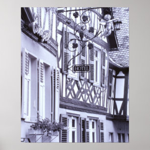 Europe, Germany, Rhineland, Pfalz, Boppard. Half Poster