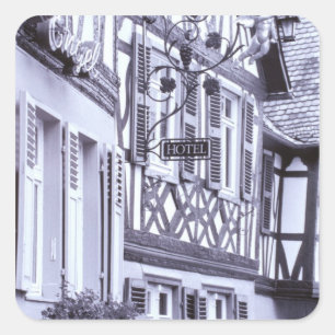 Europe, Germany, Rhineland, Pfalz, Boppard. Half Square Sticker
