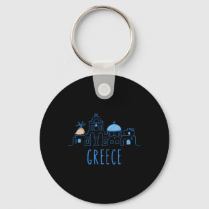 Europe Greece Athens Santorini Family Vacation Sou Keychain