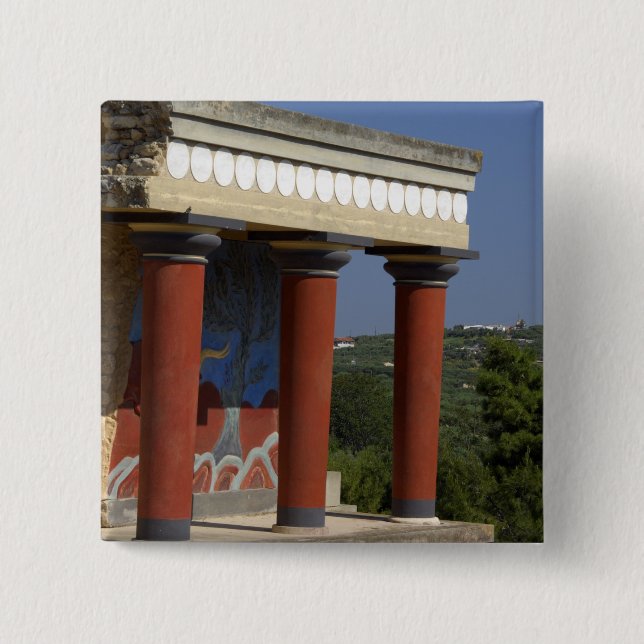 Europe, Greece, Crete (aka Kriti), Heraklion 2 Inch Square Button (Front)