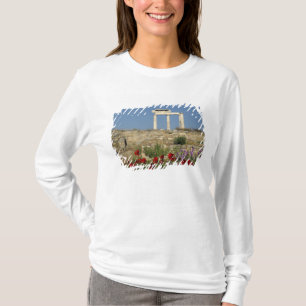 Europe, Greece, Cyclades, Delos. Column ruins. T-Shirt
