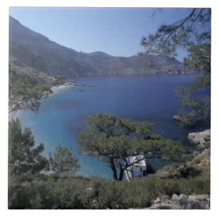 Europe, Greece, Karpathos, Dodecanese; Apella Tile