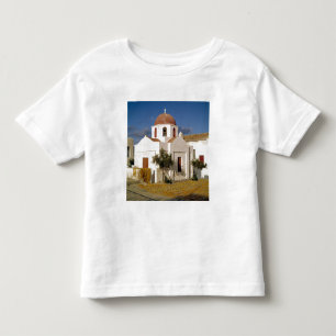 Europe, Greece, Mykonos. Fishing nets dry on the Toddler T-shirt