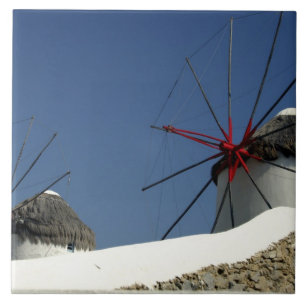 Europe, Greece, Mykonos. Tile