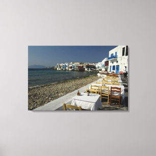 Europe, Greece, Mykonos. Views of the seaside Canvas Print