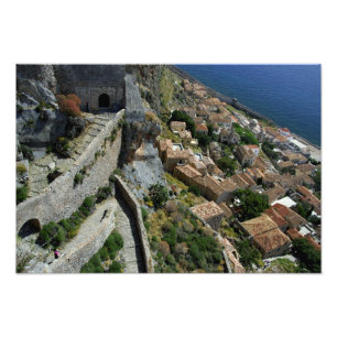 Europe, Greece, Peloponnese, Monemvasia Photo Print