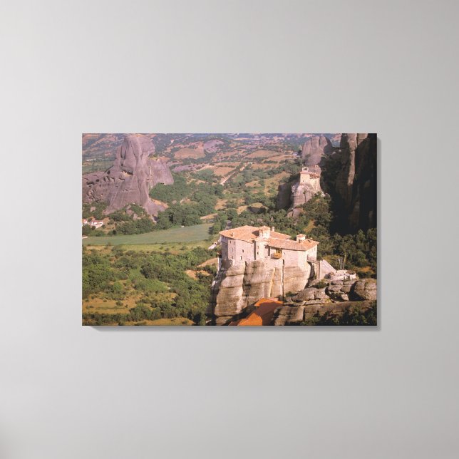 Europe, Greece, Thessaly, Meteora, Kastraki. Canvas Print (Front)