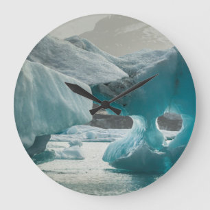 Europe, Iceland, JokUSArlon. Iceberg Formations Large Clock