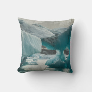 Europe, Iceland, JokUSArlon. Iceberg Formations Throw Pillow