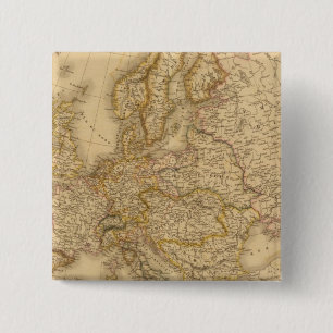 Europe in 1789 2 inch square button