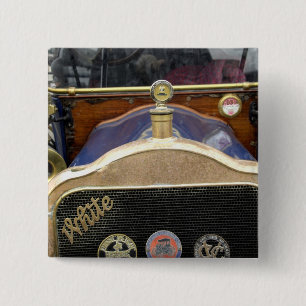 Europe, Ireland, Dublin. Vintage auto, White 2 Inch Square Button