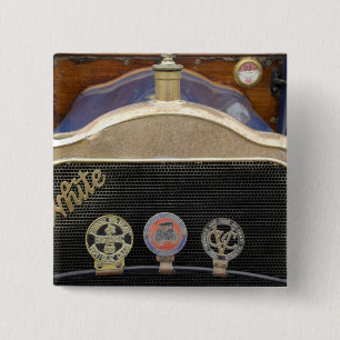 Europe, Ireland, Dublin. Vintage auto, White 2 Inch Square Button