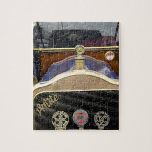 Europe, Ireland, Dublin. Vintage auto, White 2 Jigsaw Puzzle