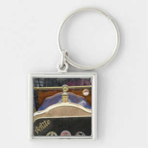 Europe, Ireland, Dublin. Vintage auto, White 2 Keychain