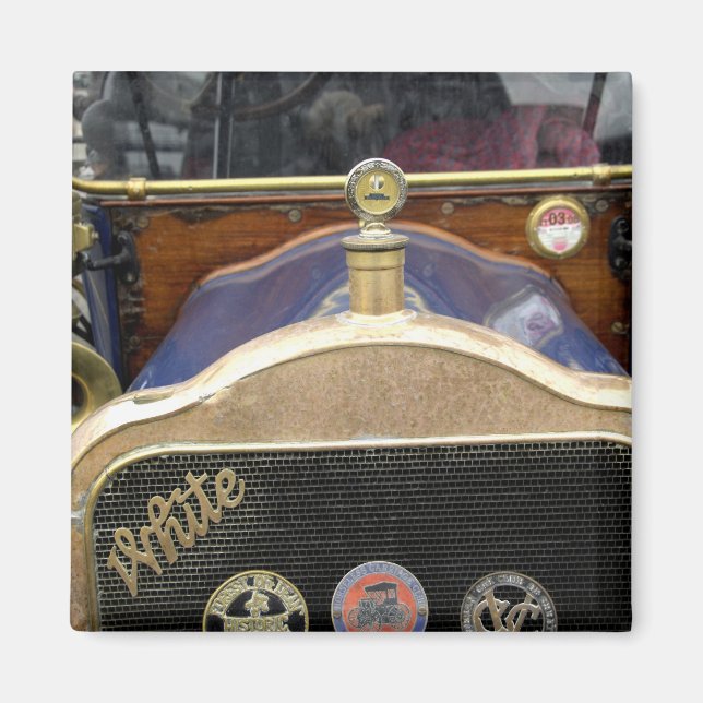 Europe, Ireland, Dublin. Vintage auto, White 2 Magnet (Front)