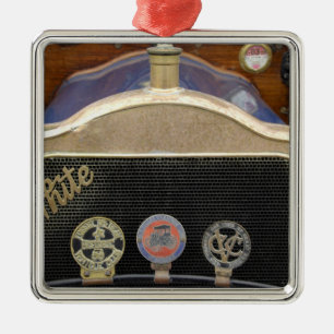 Europe, Ireland, Dublin. Vintage auto, White Metal Ornament