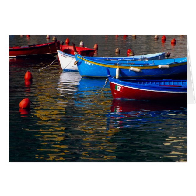 Europe, Italie, Cinque Terry, bateaux à Vernazza (Devant horizontal)