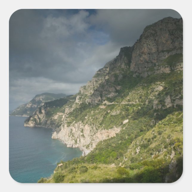 Europe, Italy, Campania (Amalfi Coast) Positano: Square Sticker (Front)
