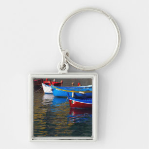 Europe, Italy, Cinque Terry, boats in Vernazza Keychain