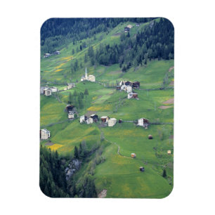 Europe, Italy, Dolomite Alps. This tiny village Magnet