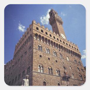 Europe, Italy, Florence. The medieval Plazzo Square Sticker