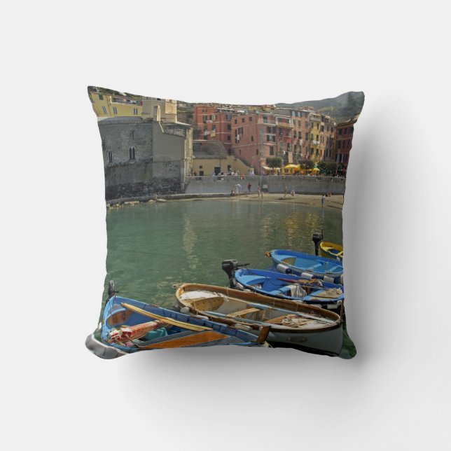 Europe, Italy, Liguria region, Cinque Terre, 2 Throw Pillow (Front)