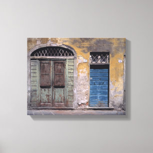 Europe, Italy, Lucca. These old doors add Canvas Print