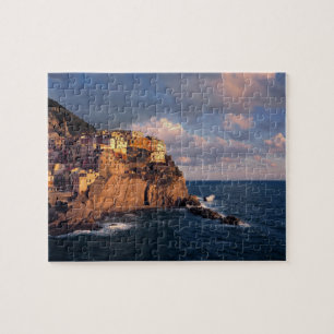 Europe, Italy, Manarola. The cliff-nestled Jigsaw Puzzle