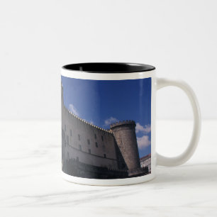 Europe, Italy, Naples, Castle Nuovo Two-Tone Coffee Mug