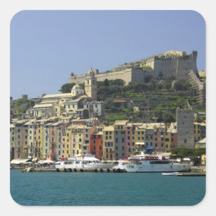 Europe, Italy, Portovenere aka Porto Venere. Square Sticker