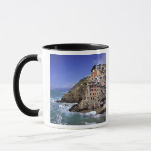 Europe, Italy, Riomaggiore. Riomaggiore is built Mug