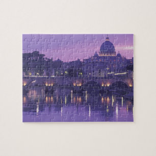 Europe, Italy, Rome. St. Peter's and Ponte Sant Jigsaw Puzzle