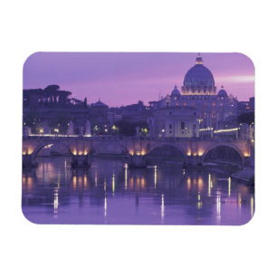 Europe, Italy, Rome. St. Peter's and Ponte Sant Magnet