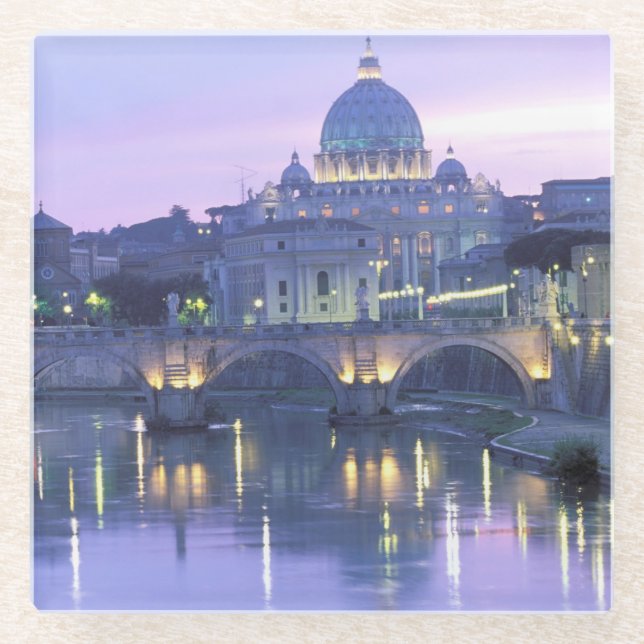 Europe, Italy, Rome, The Vatican. St. Peter's Glass Coaster (Front)