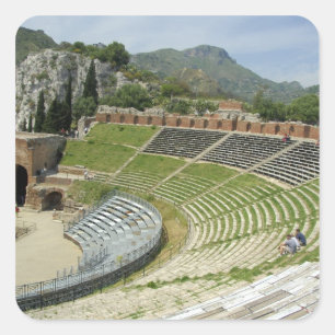 Europe, Italy, Sicily, Taormina. 3rd century Square Sticker