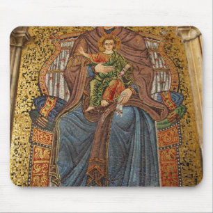 Europe, Italy, Sicily, Taormina. Madonna & child Mouse Pad
