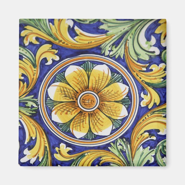 Europe, Italy, Sicily, Taormina. Traditional 4 Magnet (Front)