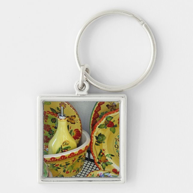 Europe, Italy, Sicily, Taormina. Traditional 8 Keychain (Front)