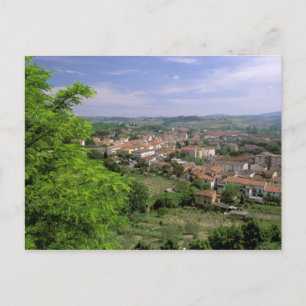 Europe, Italy, Tuscany, Certaldo. Medieval hill Postcard