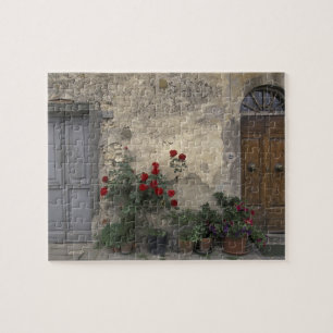 Europe, Italy, Tuscany, Chianti, Tuscan doorway; Jigsaw Puzzle