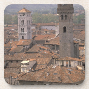 Europe, Italy, Tuscany, Lucca, Town panorama Coaster