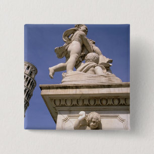 Europe, Italy, Tuscany, Pisa. Piazza dei 2 Inch Square Button