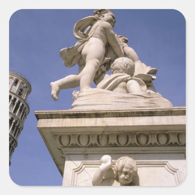 Europe, Italy, Tuscany, Pisa. Piazza dei Square Sticker (Front)